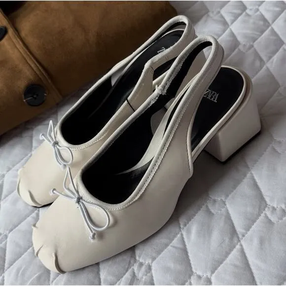 ZARA Rounded Toe Heels NWT