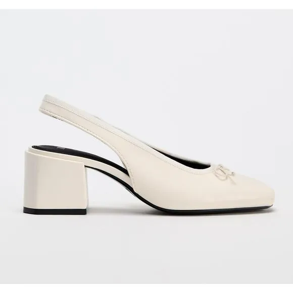 ZARA Rounded Toe Heels NWT