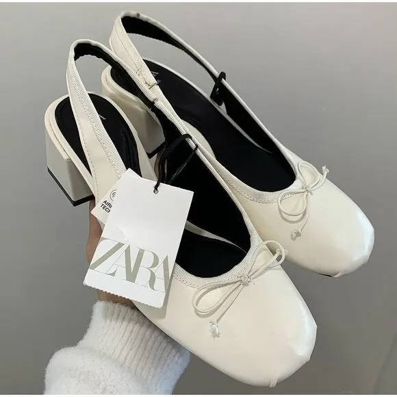 ZARA Rounded Toe Heels NWT