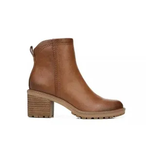 Zodiac Greyson Women's Lug-Sole Ankle Boots Sz 9 in Cognac