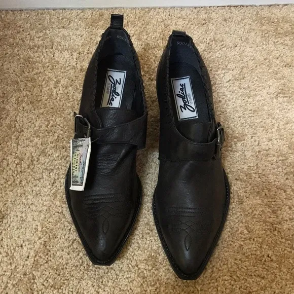 Zodiac SZ 8.5 brown deerskin whip stitch shoes